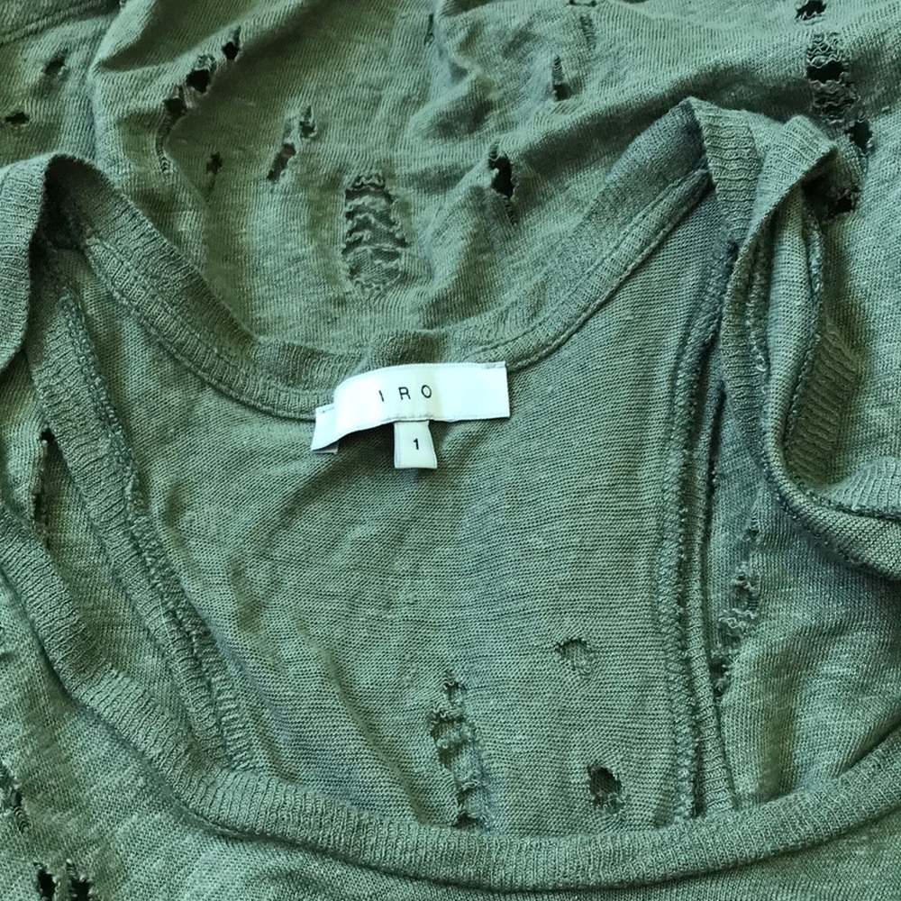 IRO Doris Distressed Racerback Top - Picture 5 of 6
